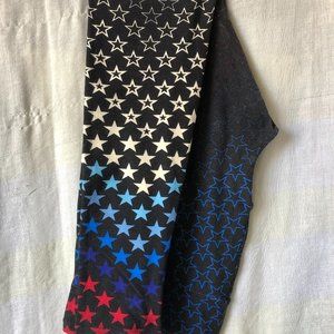 OS LuLaRoe Leggings - Red, White, and Blue Stars
